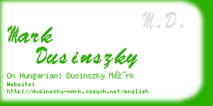 mark dusinszky business card